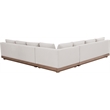 Meridian Furniture Solace Cream Performance Fabric 3pc. Patio Modular Sectional