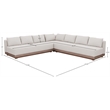 Meridian Furniture Solace Cream Performance Fabric 3pc. Patio Modular Sectional