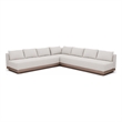 Meridian Furniture Solace Cream Performance Fabric 3pc. Patio Modular Sectional