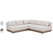 Meridian Furniture Solace Cream Performance Fabric 3pc. Patio Modular Sectional