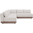 Meridian Furniture Solace Cream Performance Fabric 3pc. Patio Modular Sectional