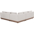 Meridian Furniture Solace Cream Performance Fabric 3pc. Patio Modular Sectional