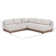 Meridian Furniture Solace Cream Performance Fabric 3pc. Patio Modular Sectional