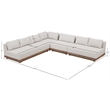 Meridian Furniture Solace Cream Performance Fabric 4pc. Patio Modular Sectional