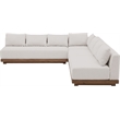Meridian Furniture Solace Cream Performance Fabric 4pc. Patio Modular Sectional