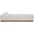 Meridian Furniture Solace Cream Performance Fabric 4pc. Patio Modular Sectional