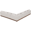 Meridian Furniture Solace Cream Performance Fabric 4pc. Patio Modular Sectional