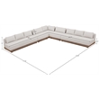Meridian Furniture Solace Cream Performance Fabric 5pc. Patio Modular Sectional