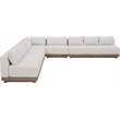 Meridian Furniture Solace Cream Performance Fabric 5pc. Patio Modular Sectional