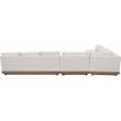 Meridian Furniture Solace Cream Performance Fabric 5pc. Patio Modular Sectional