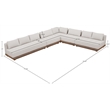 Meridian Furniture Solace Cream Performance Fabric 5pc. Patio Modular Sectional