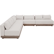 Meridian Furniture Solace Cream Performance Fabric 5pc. Patio Modular Sectional