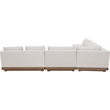 Meridian Furniture Solace Cream Performance Fabric 5pc. Patio Modular Sectional