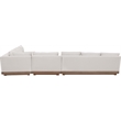 Meridian Furniture Solace Cream Performance Fabric 5pc. Patio Modular Sectional