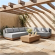 Meridian Furniture Solace Grey Performance Fabric 3pc. Patio Modular Sectional