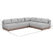 Meridian Furniture Solace Grey Performance Fabric 3pc. Patio Modular Sectional
