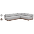 Meridian Furniture Solace Grey Performance Fabric 3pc. Patio Modular Sectional