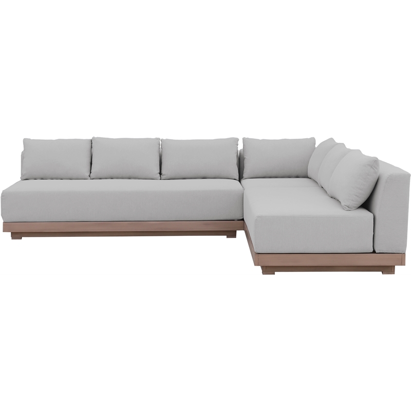 Meridian Furniture Solace Grey Performance Fabric 3pc. Patio Modular Sectional
