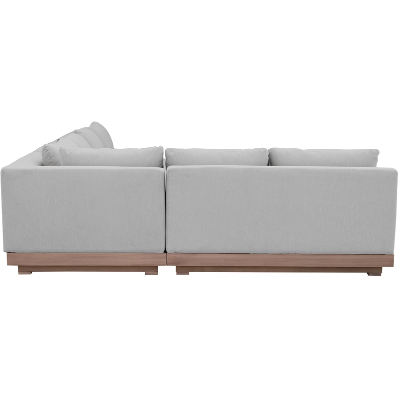 Meridian Furniture Solace Grey Performance Fabric 3pc. Patio Modular Sectional