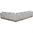 Meridian Furniture Solace Grey Performance Fabric 3pc. Patio Modular Sectional