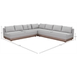 Meridian Furniture Solace Grey Performance Fabric 3pc. Patio Modular Sectional