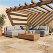 Meridian Furniture Solace Grey Performance Fabric 3pc. Patio Modular Sectional
