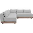 Meridian Furniture Solace Grey Performance Fabric 3pc. Patio Modular Sectional