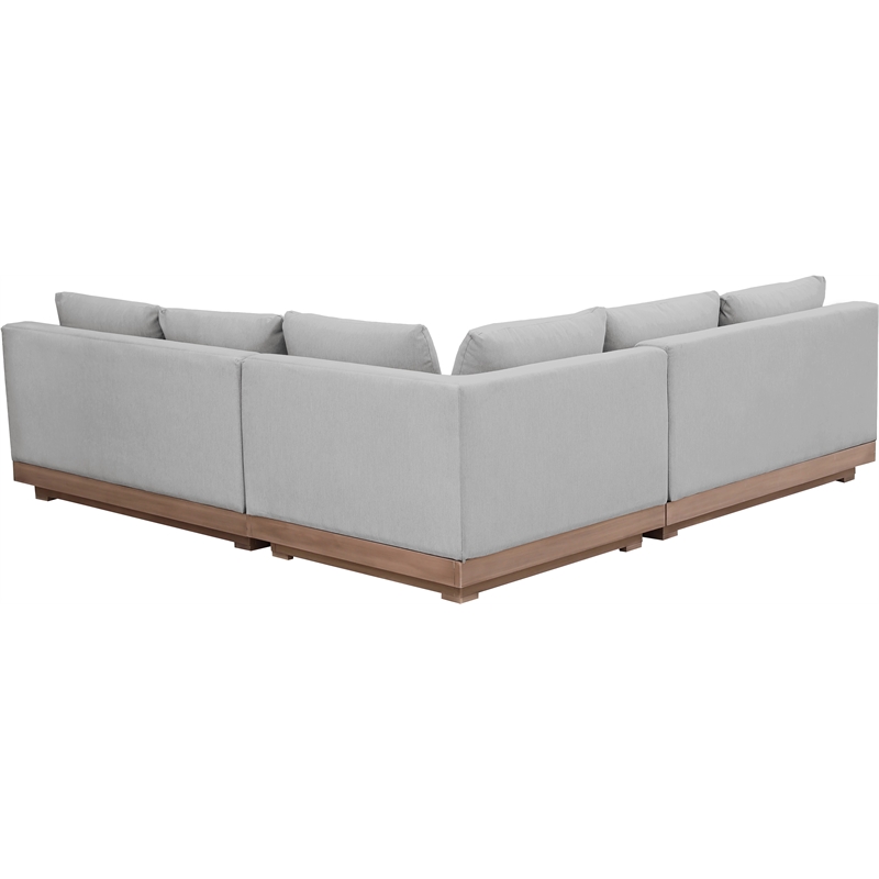 Meridian Furniture Solace Grey Performance Fabric 3pc. Patio Modular Sectional