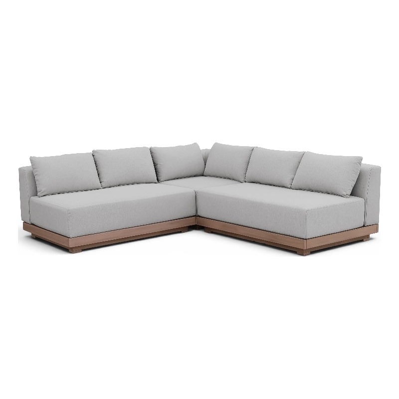 Meridian Furniture Solace Grey Performance Fabric 3pc. Patio Modular Sectional