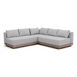Meridian Furniture Solace Grey Performance Fabric 3pc. Patio Modular Sectional