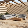 Meridian Furniture Solace Grey Performance Fabric 4pc. Patio Modular Sectional