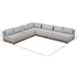 Meridian Furniture Solace Grey Performance Fabric 4pc. Patio Modular Sectional