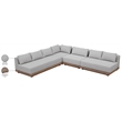 Meridian Furniture Solace Grey Performance Fabric 4pc. Patio Modular Sectional