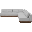 Meridian Furniture Solace Grey Performance Fabric 4pc. Patio Modular Sectional