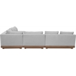 Meridian Furniture Solace Grey Performance Fabric 4pc. Patio Modular Sectional