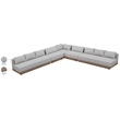 Meridian Furniture Solace Grey Performance Fabric 5pc. Patio Modular Sectional