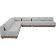 Meridian Furniture Solace Grey Performance Fabric 5pc. Patio Modular Sectional