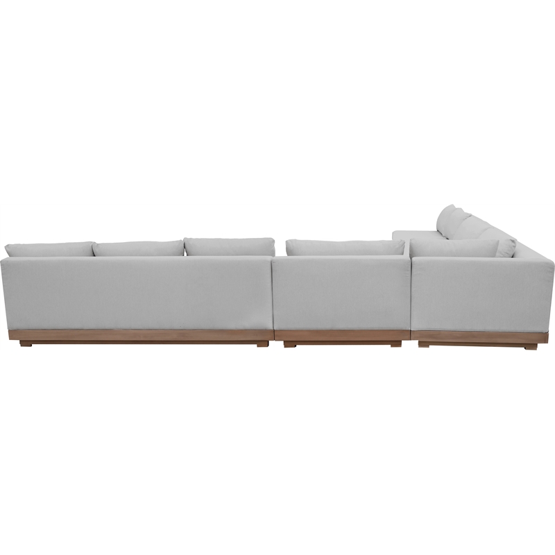 Meridian Furniture Solace Grey Performance Fabric 5pc. Patio Modular Sectional