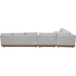 Meridian Furniture Solace Grey Performance Fabric 5pc. Patio Modular Sectional