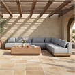 Meridian Furniture Solace Grey Performance Fabric 5pc. Patio Modular Sectional