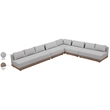 Meridian Furniture Solace Grey Performance Fabric 5pc. Patio Modular Sectional