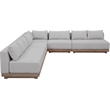 Meridian Furniture Solace Grey Performance Fabric 5pc. Patio Modular Sectional