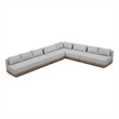 Meridian Furniture Solace Grey Performance Fabric 5pc. Patio Modular Sectional