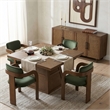 Meridian Furniture Fenwick Brown Cane Solid Wood with Oak Veneer Dining Table