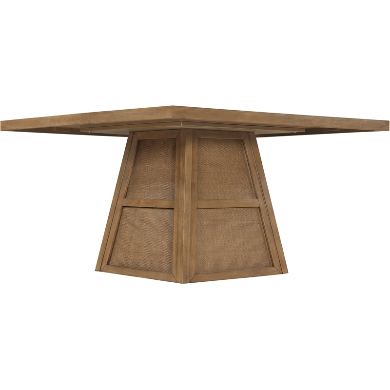 Meridian Furniture Fenwick Brown Cane Solid Wood with Oak Veneer Dining Table
