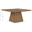 Meridian Furniture Fenwick Brown Cane Solid Wood with Oak Veneer Dining Table