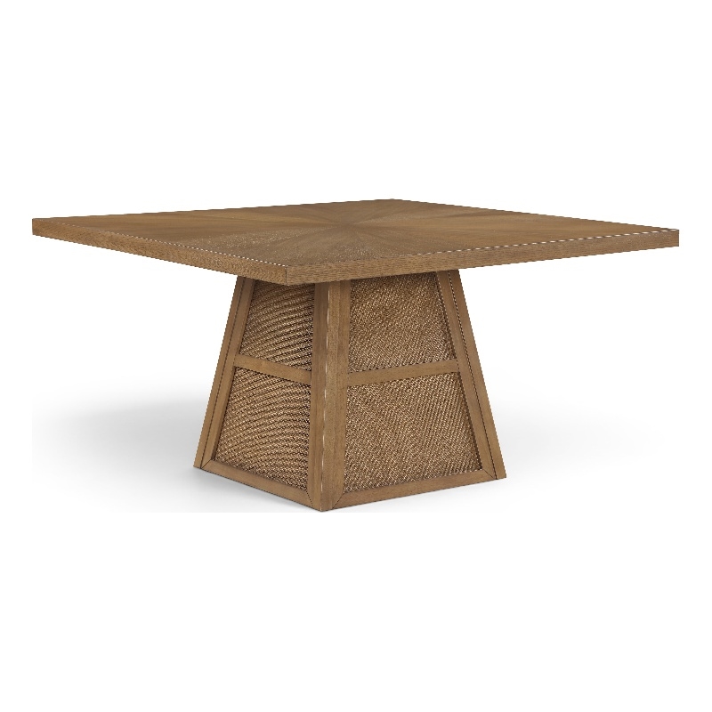 Meridian Furniture Fenwick Brown Cane Solid Wood with Oak Veneer Dining Table