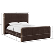 Meridian Furniture Dalton Brown Fabric Upholstered King Bed