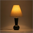 Meridian Furniture Lucente Green Genuine Marble Base And Linen Shade Table Lamp