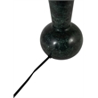 Meridian Furniture Lucente Green Genuine Marble Base And Linen Shade Table Lamp